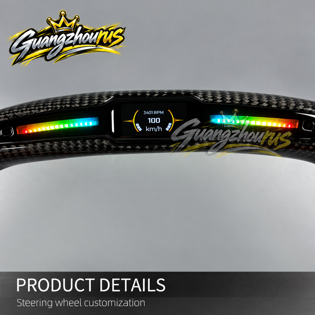 Custom Carbon Fiber LED Steering Wheel for Chevrolet Corvette C8 Stingray, Z06 & E-Ray | 2020–2026