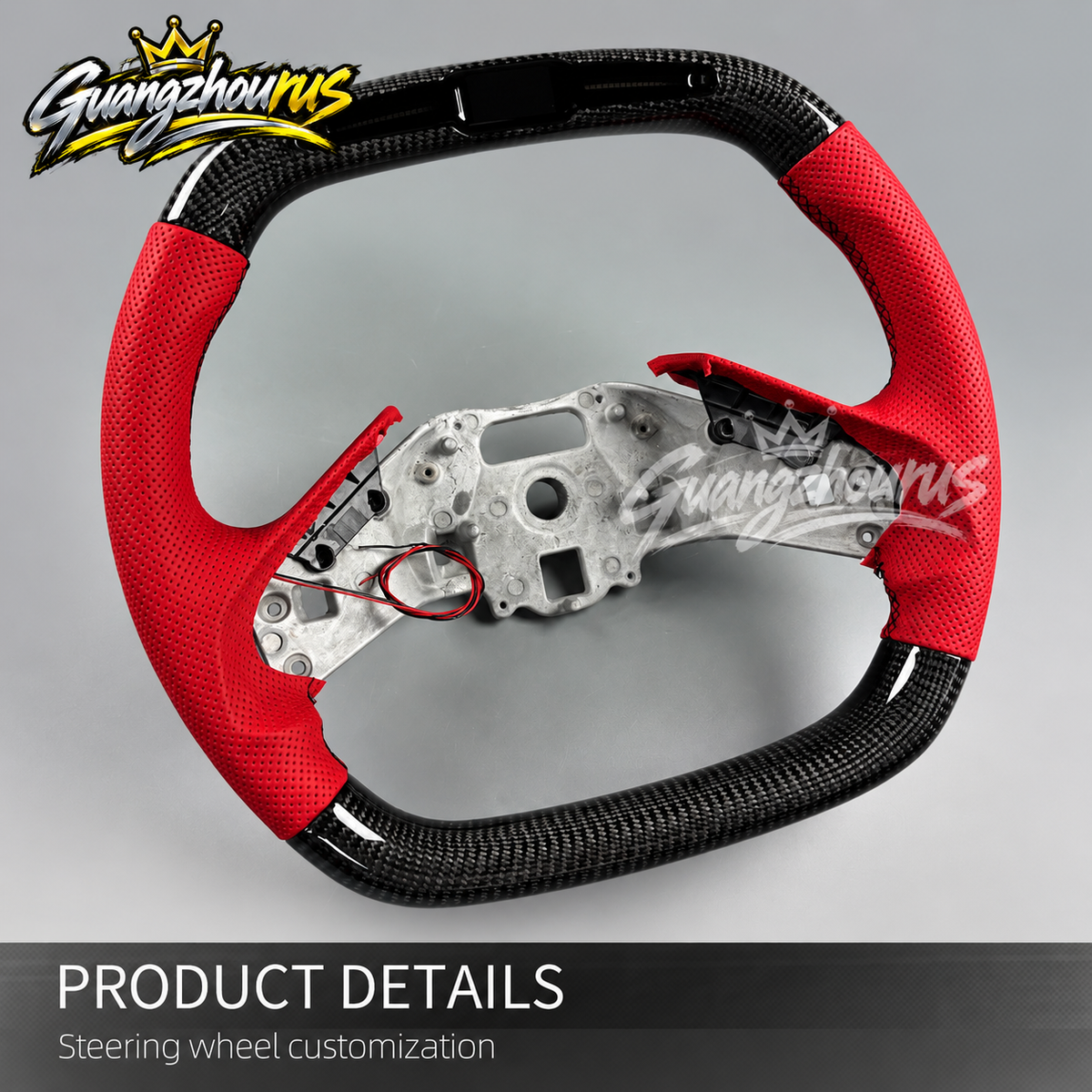 Custom Carbon Fiber LED Steering Wheel for Chevrolet Corvette C8 Stingray, Z06 & E-Ray | 2020–2026
