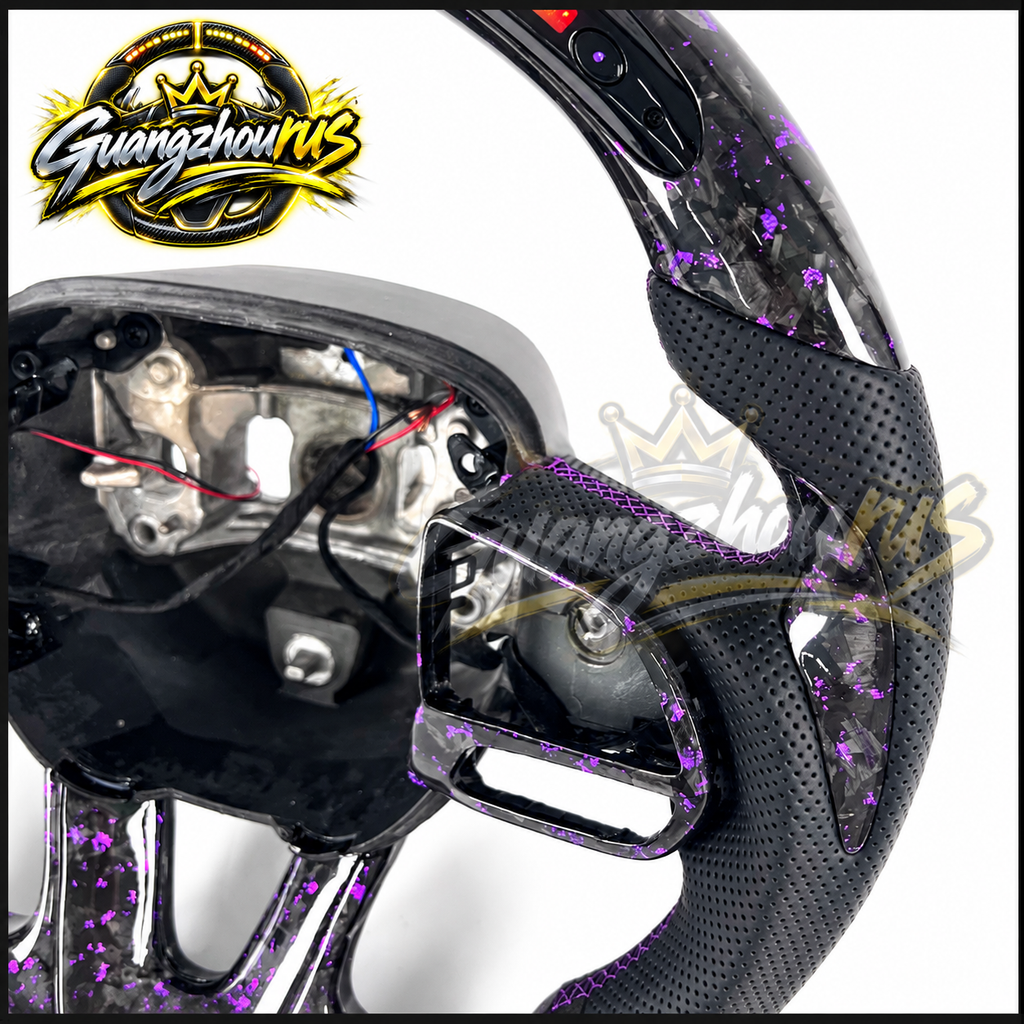 Custom Forged Carbon Fiber LED Steering Wheel for Dodge Charger & Challenger SRT (2015–2021) EMAIL US OR CHAT WITH US FOR ANY QUESTIONS!