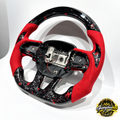 LED Rpm Customizable Red Forged Carbon Fiber Car Steering Wheel Suitable for Dodge Challenger Charger Durango Hellcat SRT RT 392