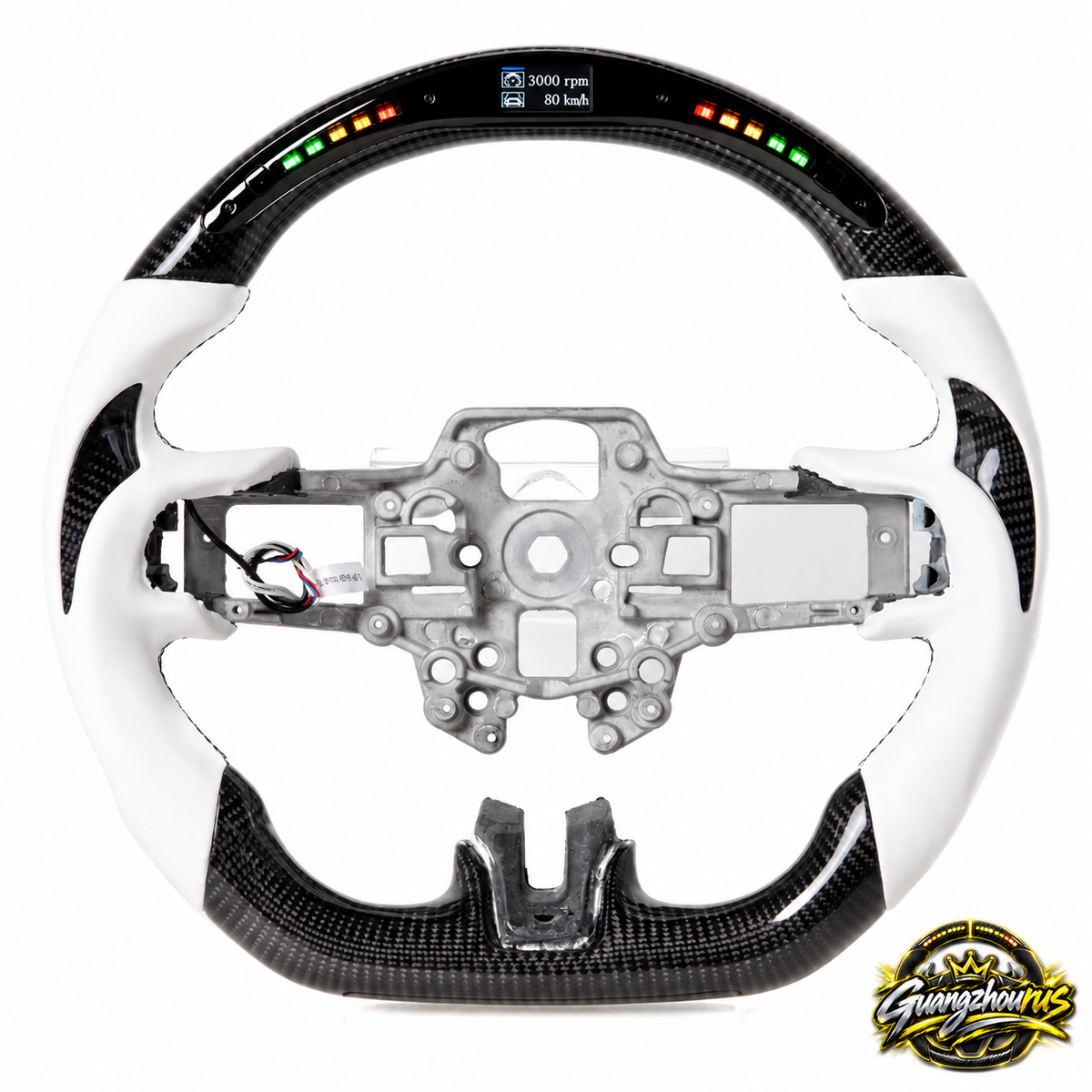 LED Shift Light Racing Real Carbon Fiber Steering Wheel for Ford Mustang GT 2020 2018 2019 Car Steering Wheel