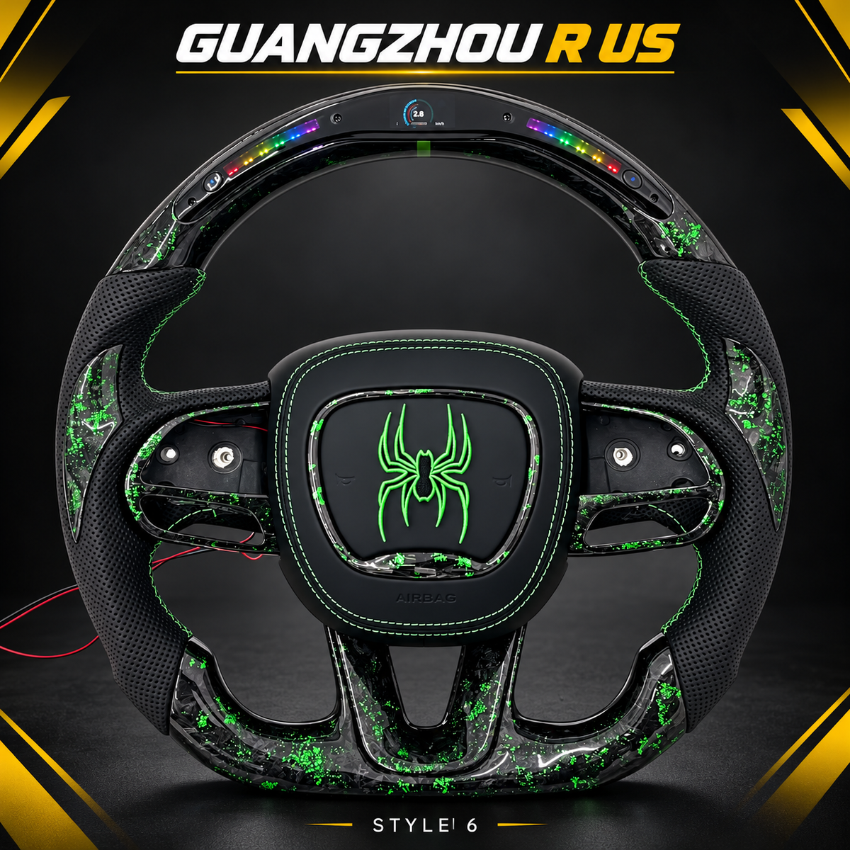 Guangzhou R us branded LED steering wheel Style 6